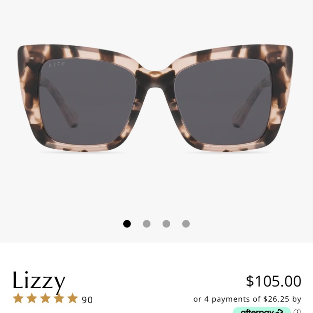 Diff Eyewear Sunglasses- Cream Tortoise Lizzy